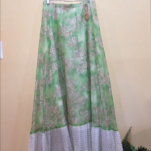 VINTAGE Boho Style Classic Full Maxi Shirt